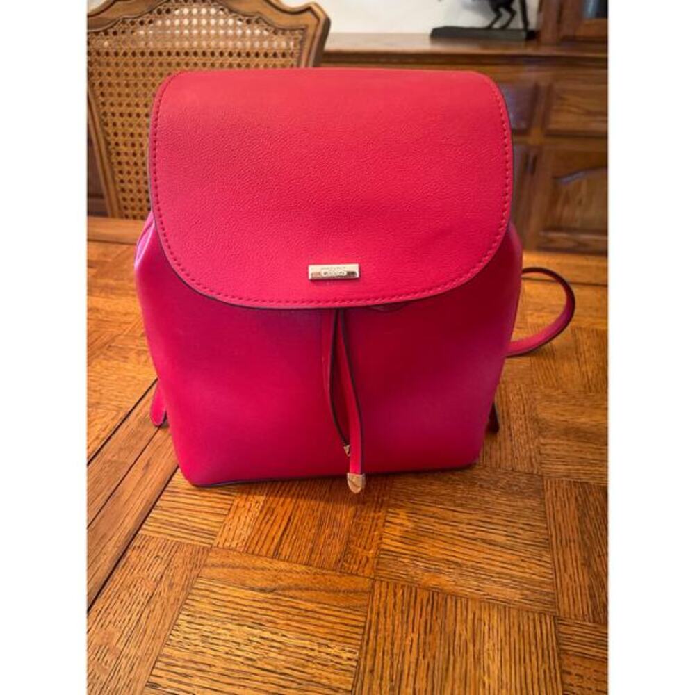 CHAPS VEGAN KEATHER BACKPACK RED - Picture 1 of 7